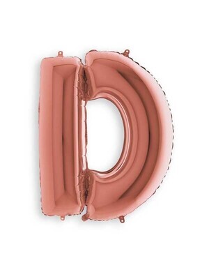 Rose Gold D Giant Letter 3656701 - 34"
