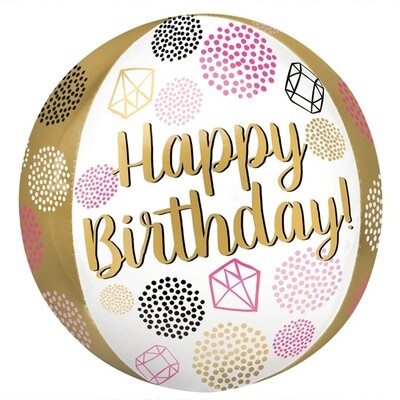 Happy Birthday Gems Orbz 15"