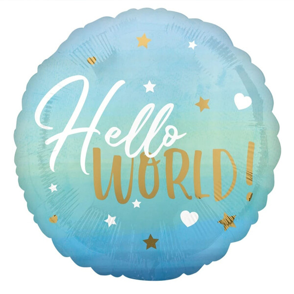 Hello World Blue 17"