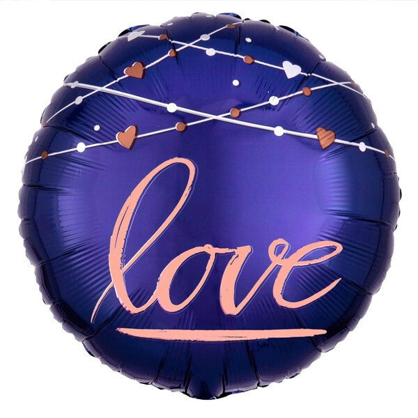 Navy Wedding Love 17"