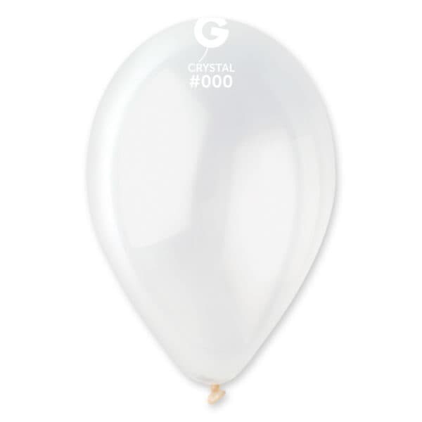 Gemar Latex Balloons Crystal Clear #000 12in - 50 pieces