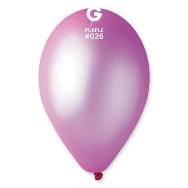 Gemar Latex Balloons Neon Purple #026 12in - 50 pieces