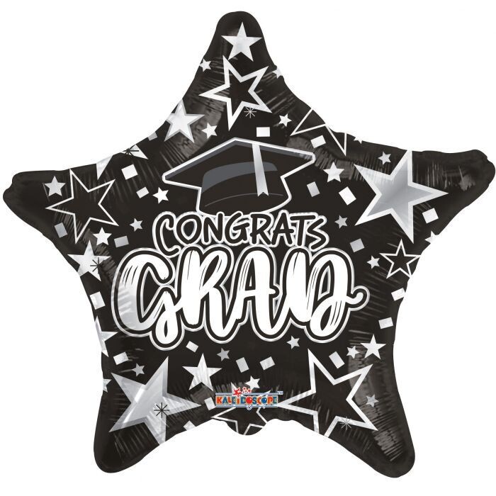 Congrats Grad Black Star 18"