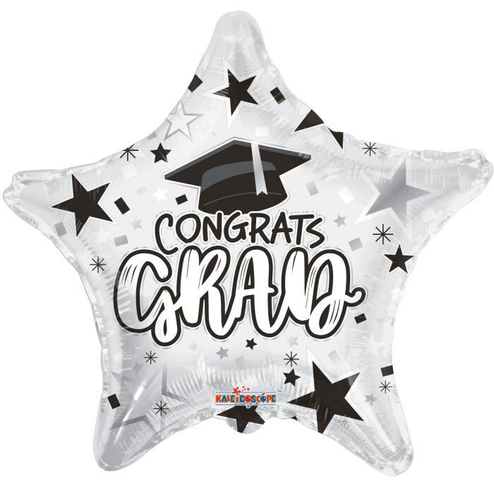 Congrats Grad White Star 18"
