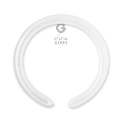 Gemar Latex Balloons Crystal Clear #000  2in - 50 pieces