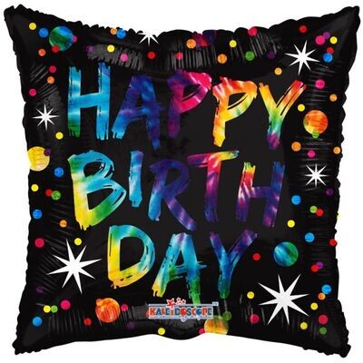 B'Day Stars&Dots Black 18"