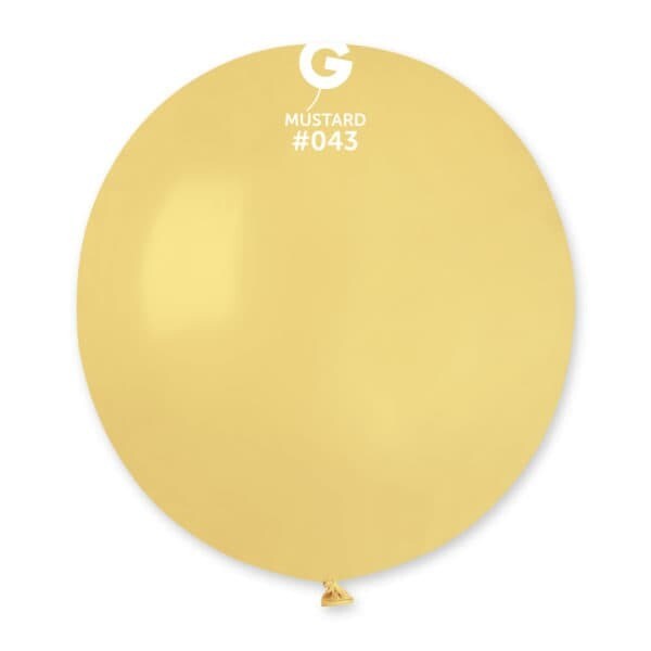 Gemar Latex Balloons Standard Mustard #043 19in - 25 pieces