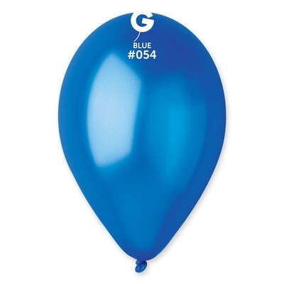 Gemar Latex Balloons Metal Blue #054 12in - 50 Pieces