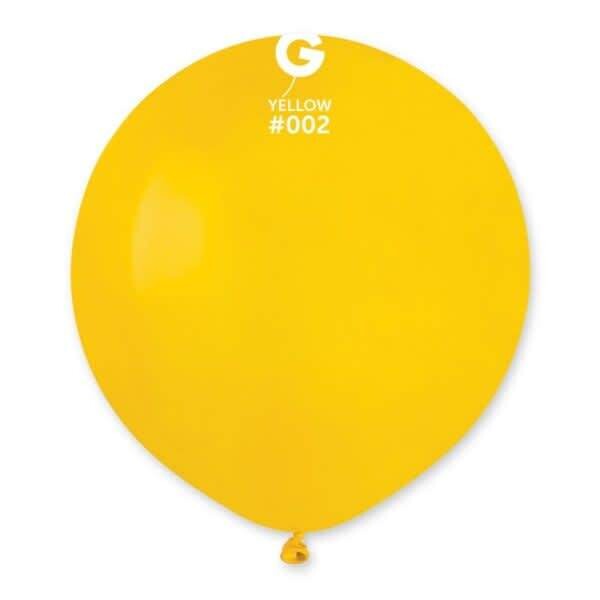 Gemar Latex Balloons Standard Yellow #002 19in - 25 pieces