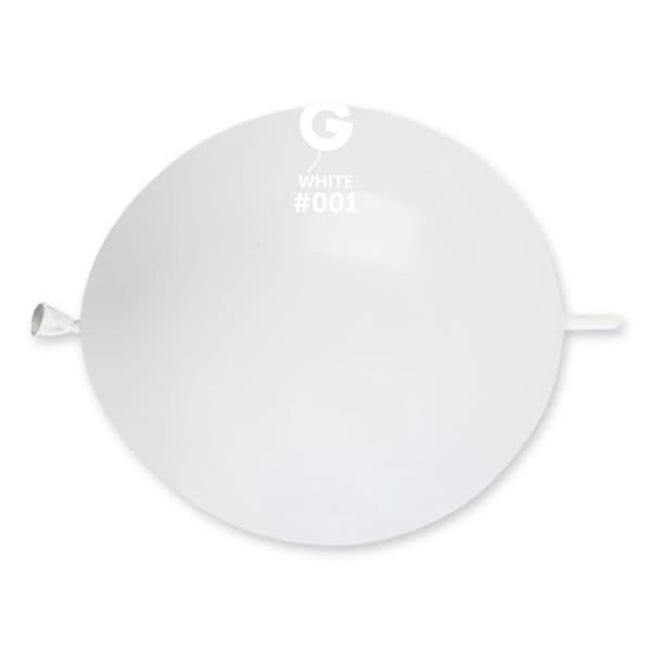 Gemar Latex Balloons Standard White #001 6in - 100 pieces