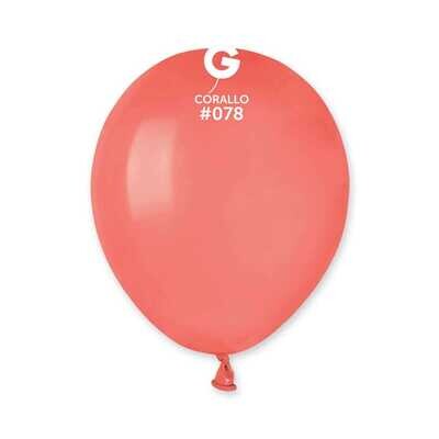 Gemar Latex Balloons Standard Corallo #078 5in - 100 pieces