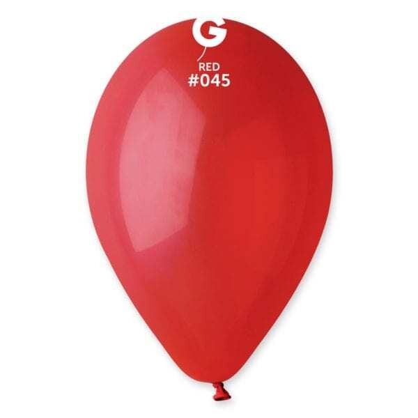 Gemar Latex Balloons Standard Red #045 12in - 50 pieces