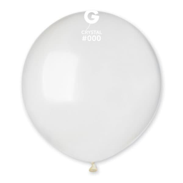 Gemar Latex Balloons Crystal Clear #000 19in - 25 pieces