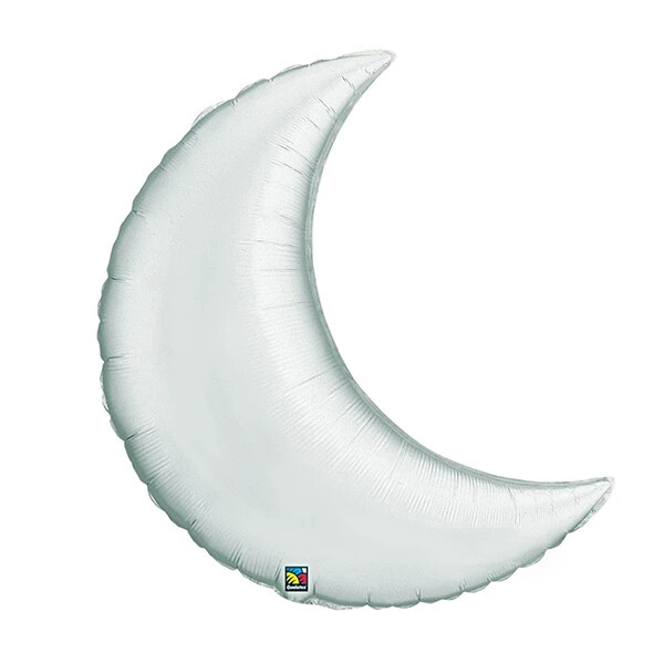 Silver Crescent Moon 9"