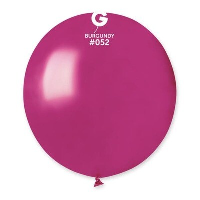 Gemar Latex Balloons Metal Burgundy #052 19in - 25 pieces