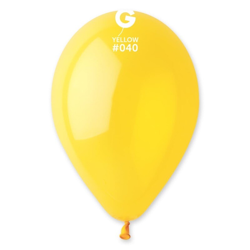 Gemar Latex Balloons Crystal Yellow #040 12in - 50 pieces