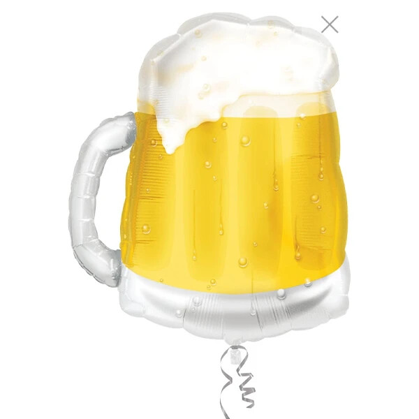 Beer Mug Transparent 23", How do you want the balloon?: Deflated