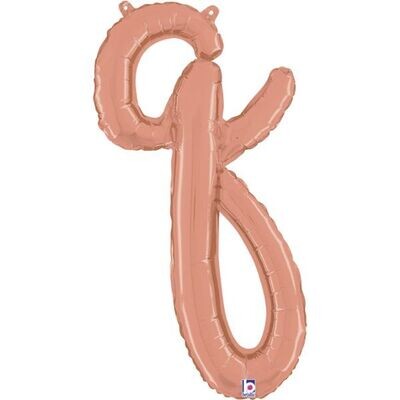 Script Letter "q" Rose Gold 24"
