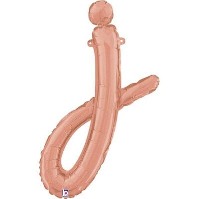 Script Letter "j" Rose Gold 24"