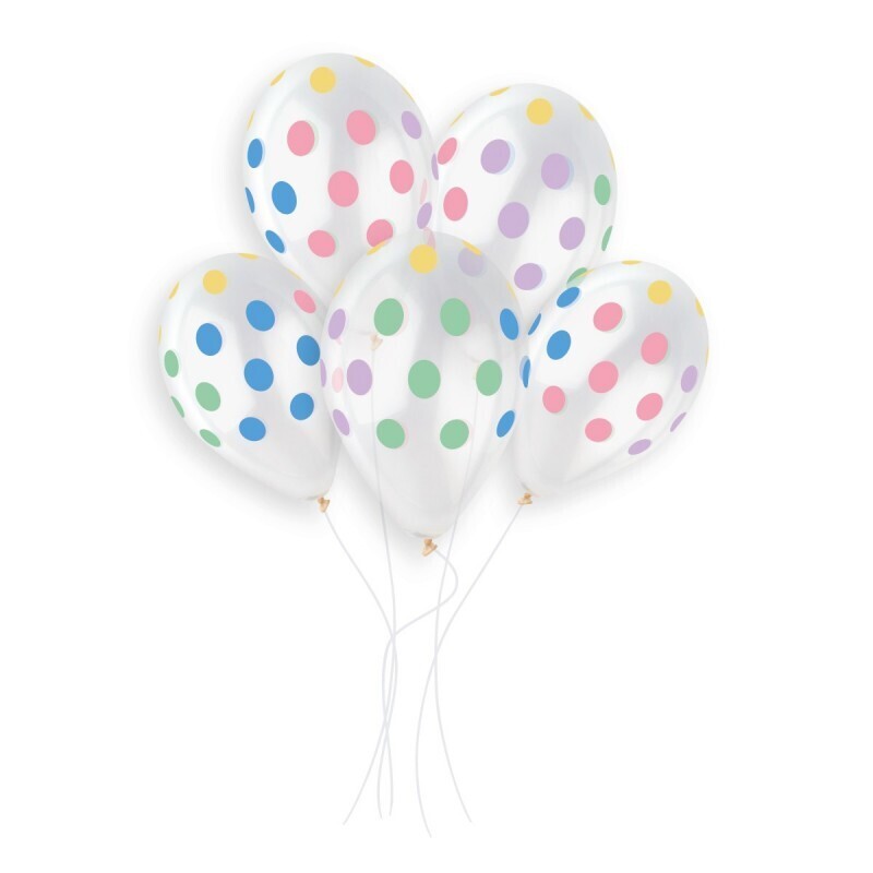 Gemar Latex Balloons Standard Printed Polka Dots #157 13in - 50 pieces