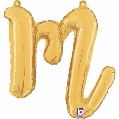 Script Letter "m" Gold 14"