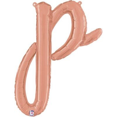Script Letter "p" Rose Gold 24"