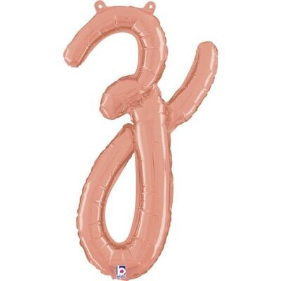 Script Letter "z" Rose Gold 24"