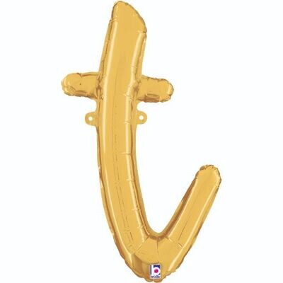 Script Letter "t" Gold 24"