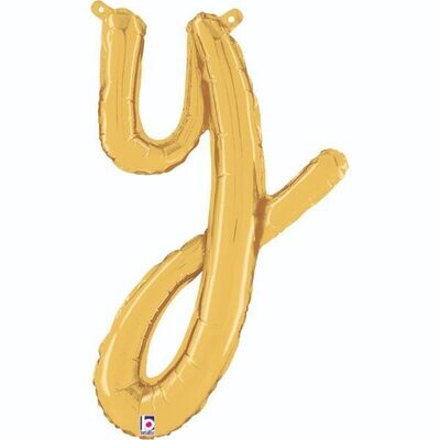 Script Letter "y" Gold 24"