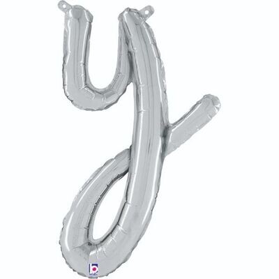 Script Letter "y" Silver 24"