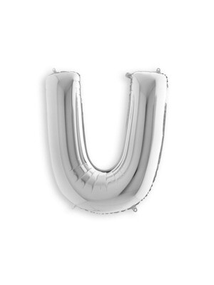 Silver U Giant Letter 3298701 - 34"