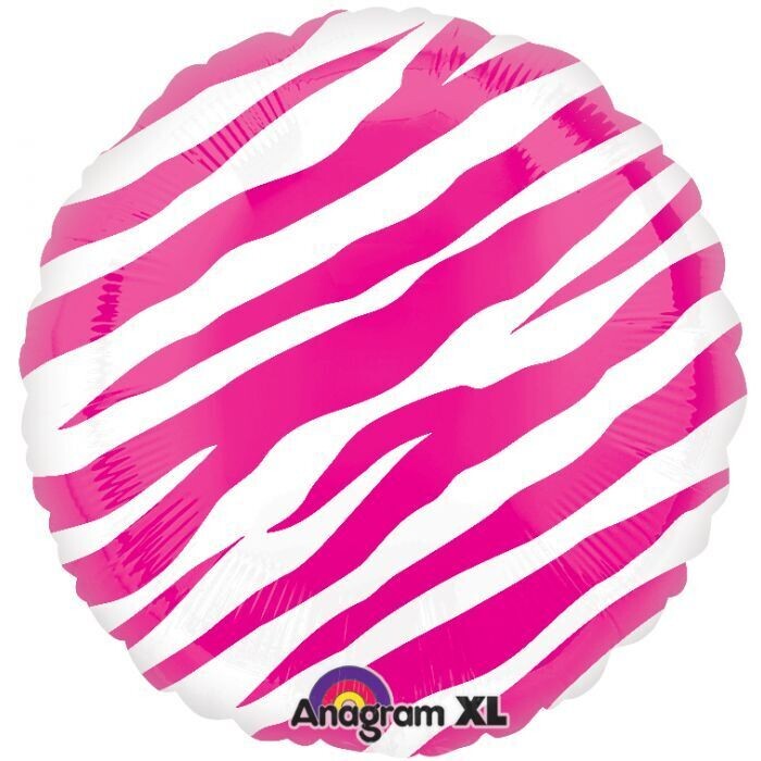 Pink Zebra Stripes 18"