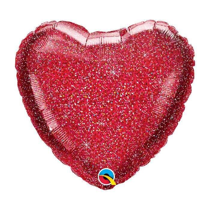 Red Glittergraphic Heart 18"