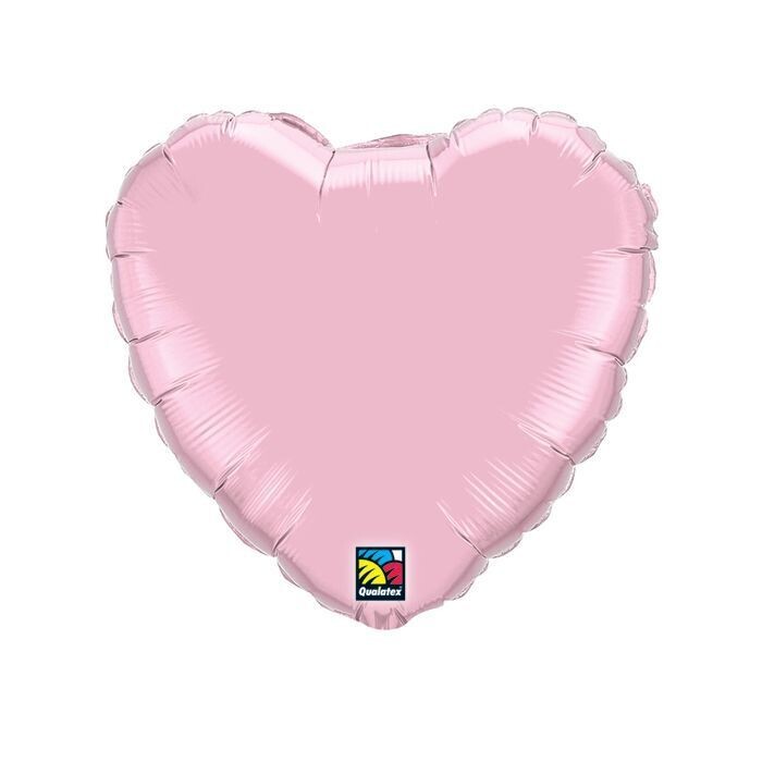 Pearl Pink Heart 18", How do you want the balloon?: Deflated