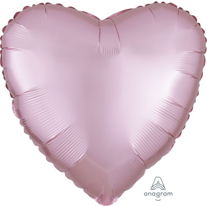 Satin Luxe Pastel Pink Heart 18"