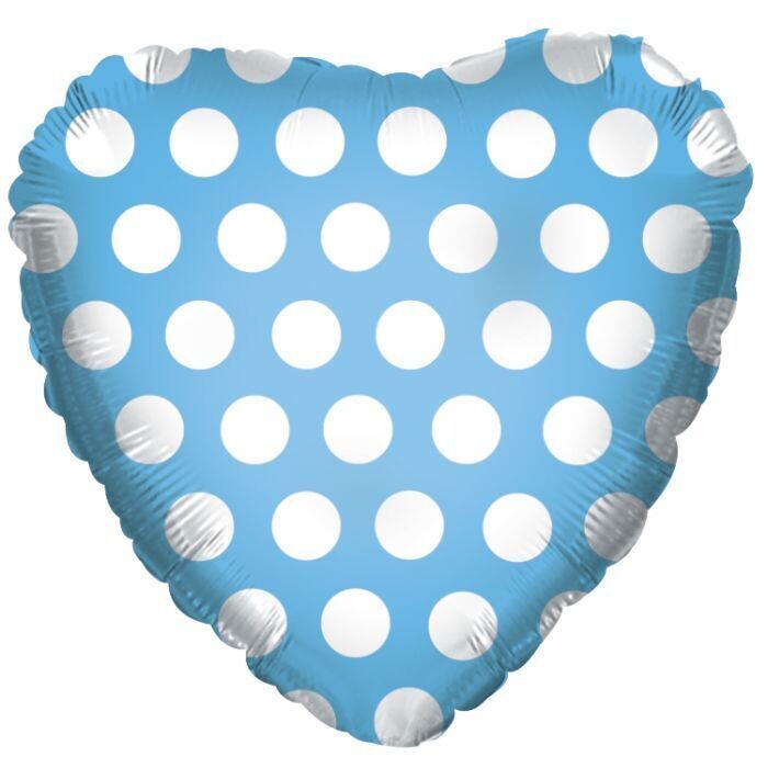 Light Blue Polka Dots 18"