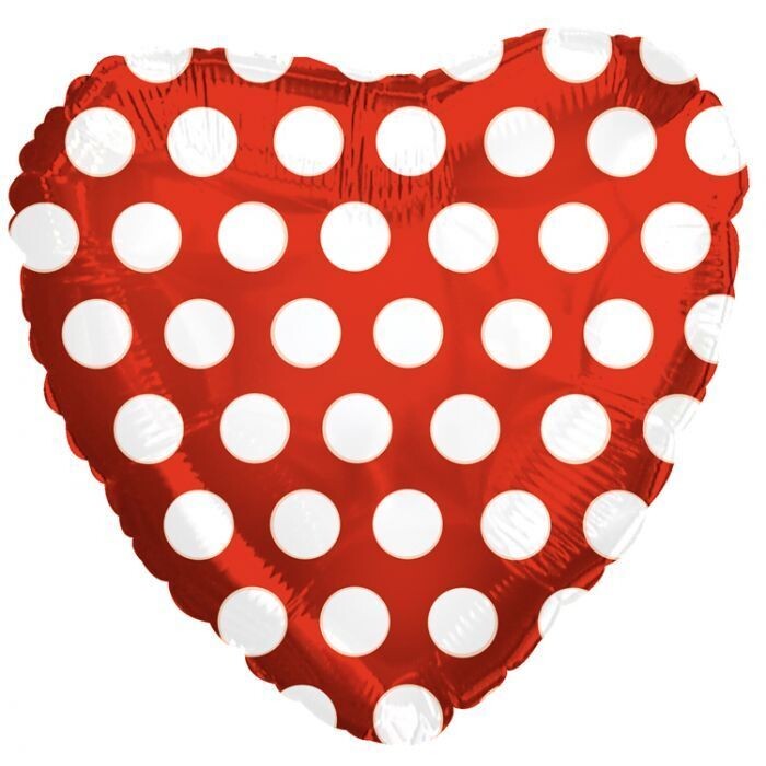 Red Heart Polka Dots 18"