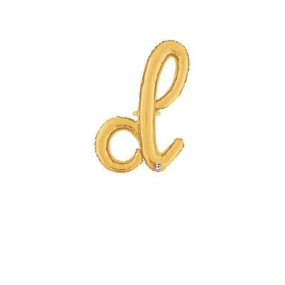 Script Letter "d" Gold 24"