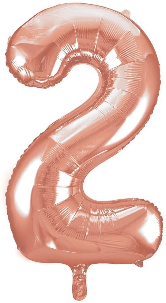 Number 2 Rose Gold 16"