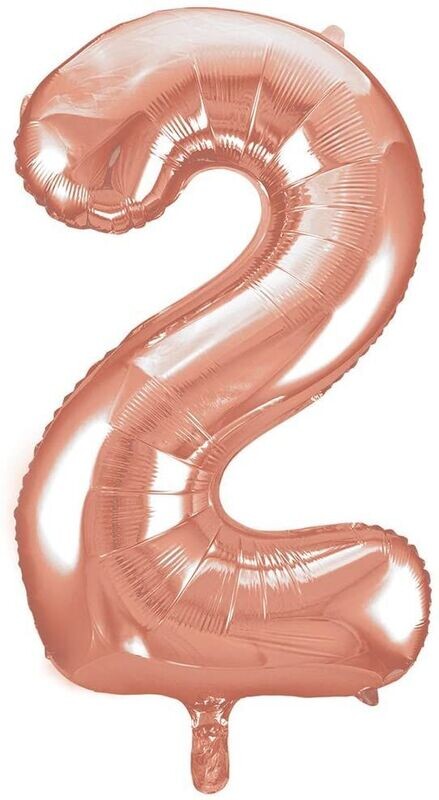 Number 2 Rose Gold 16"