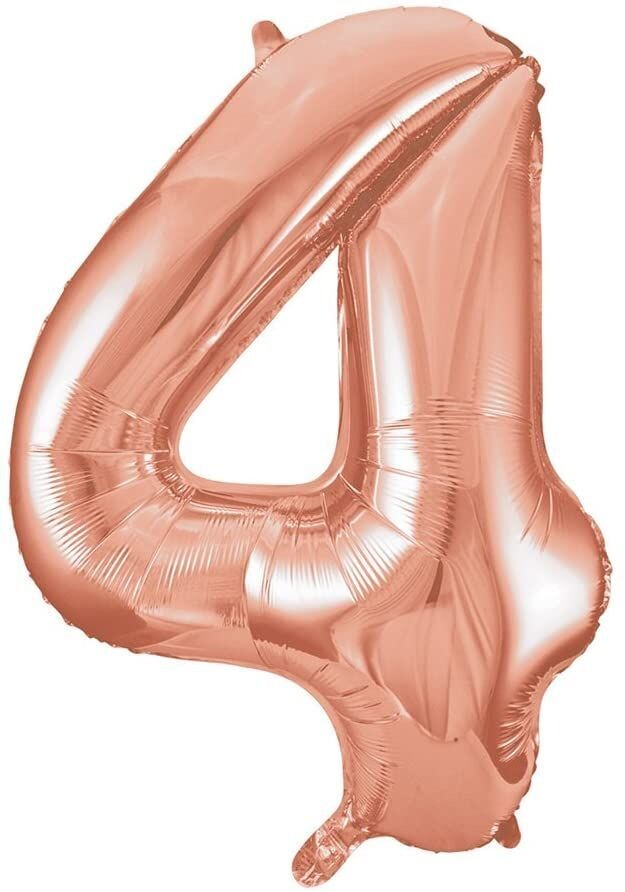 Number 4 Rose Gold 16"