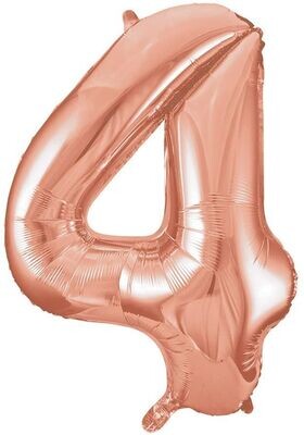Number 4 Rose Gold 16"