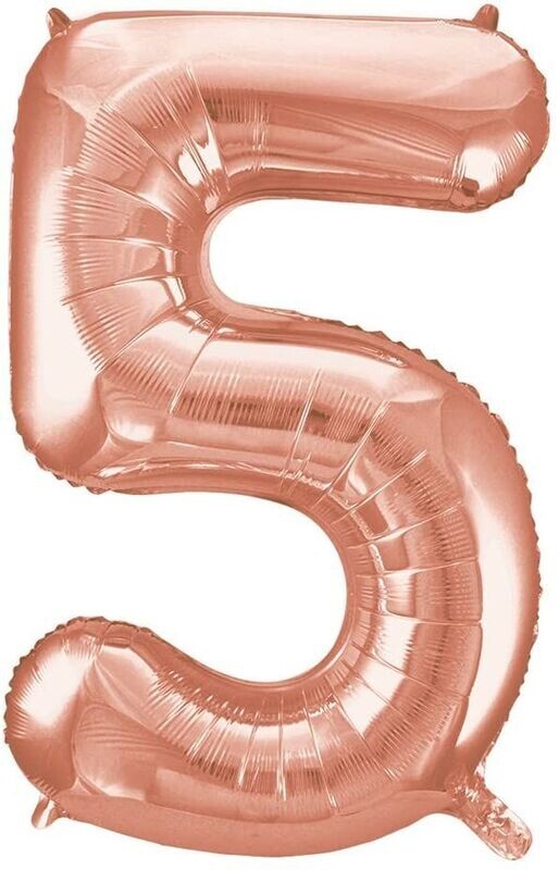 Number 5 Rose Gold 16"