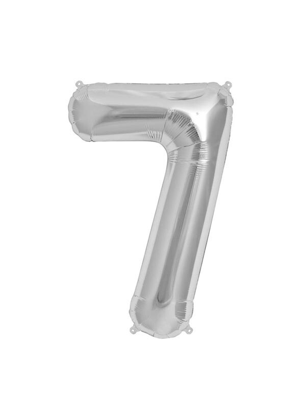 Number 7 Silver 16"