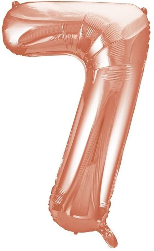 Number 7 Rose Gold 16"