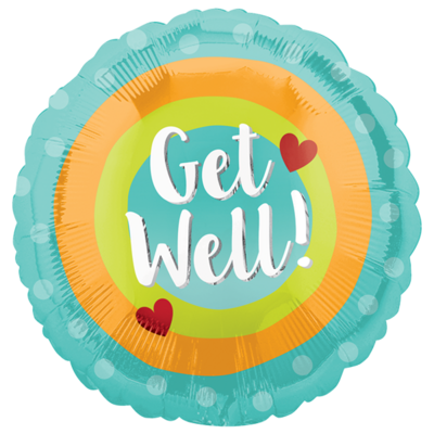 Get Well Hearts & Dots 18"