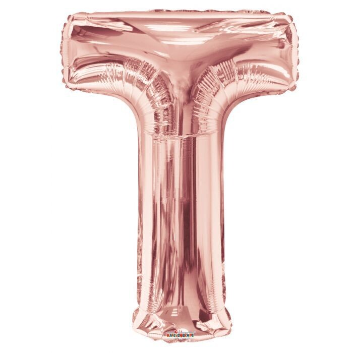 ROSE GOLD T GIANT LETTER 34"