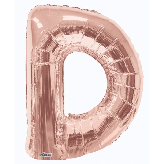 ROSE GOLD D GIANT LETTER 34"