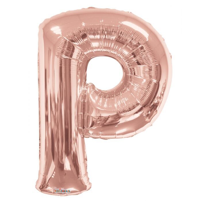 ROSE GOLD P GIANT LETTER 34"