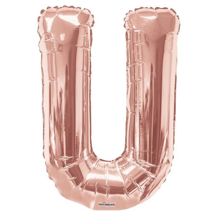 ROSE GOLD U GIANT LETTER 34"